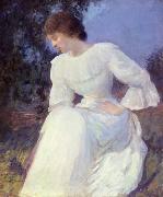 Edmund Charles Tarbell Woman in White, France oil painting artist